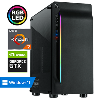 Ryzen 7 5700G - GTX 1650 - 16GB RAM - 500GB M.2 SSD - RGB - WiFi - Bluetooth - Game PC (RP-374173)